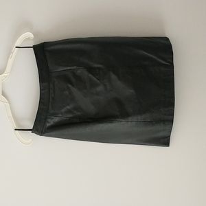 Vintage black leather Skirt